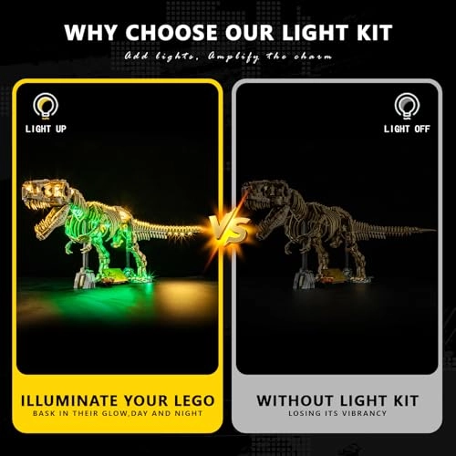 Light Kit for LEGO 76968 Dinosaur Fossils Tyrannosaurus rex - Plastic Jurassic World