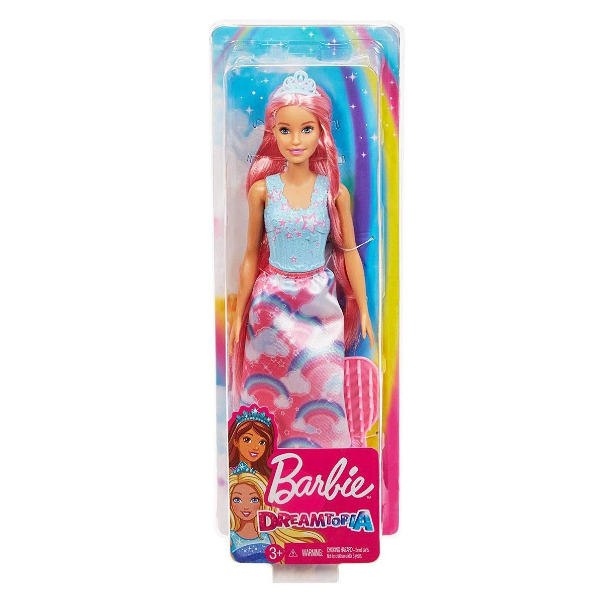 Barbie Dreamtopia Hairplay Doll - Multi-Colour Rainbow Princess