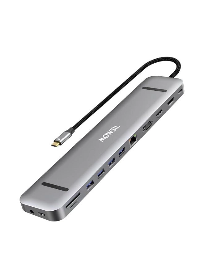 MOWSIL USB C Docking Station - 13 Ports 100W PD