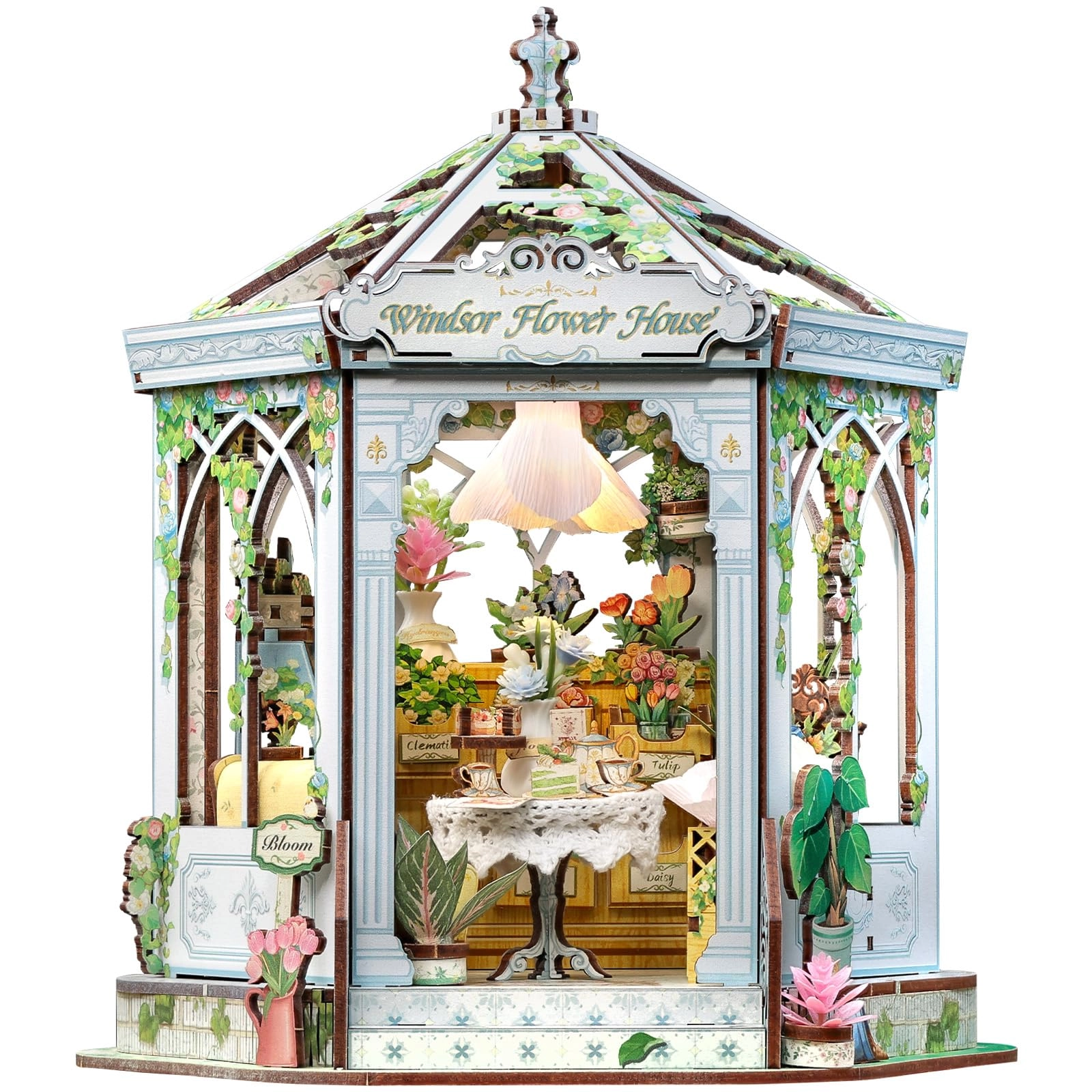 Fsolis Book Nook Kit - Flower Shop 1:12 or 1:24