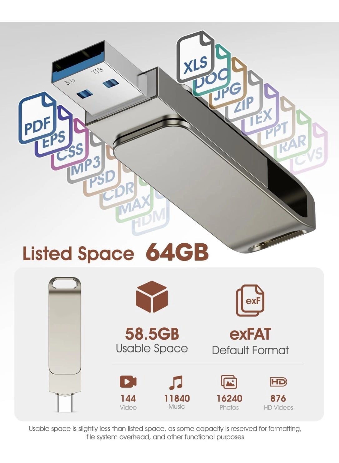 Jump Drive - USB 3.2 Gen 1 Type-C 64GB