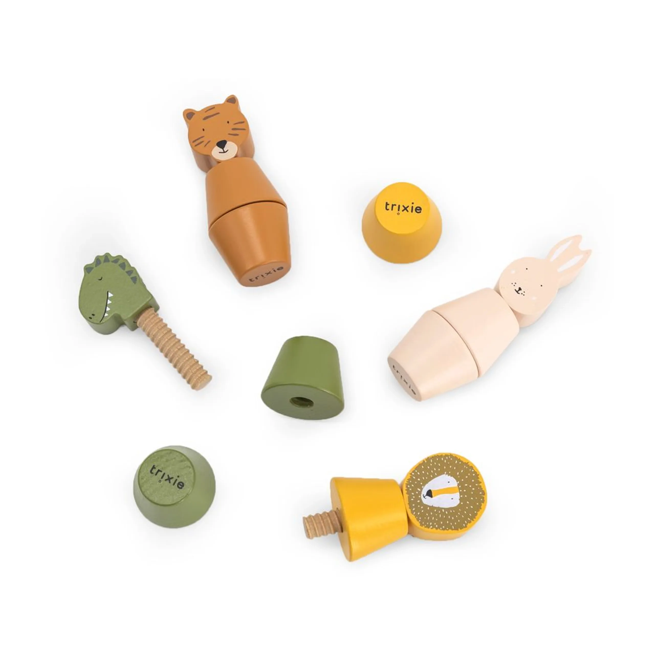 Wooden Twist Animals - Suitable For 18 Months & Above 4 pieces