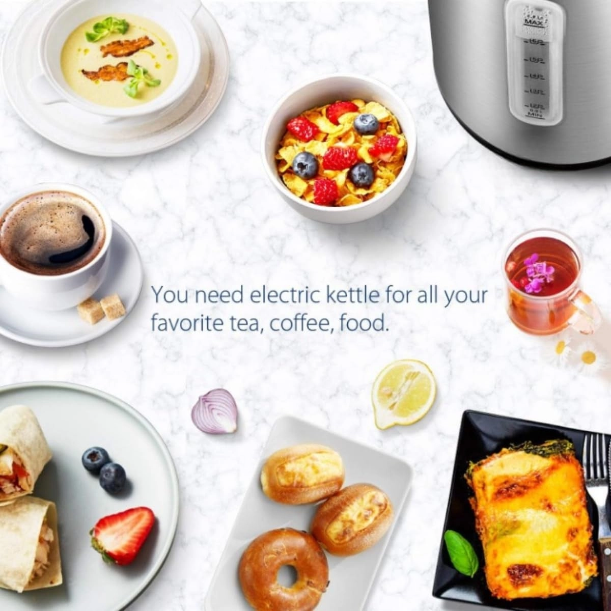 Cordless Stainless Steel Electric Kettle