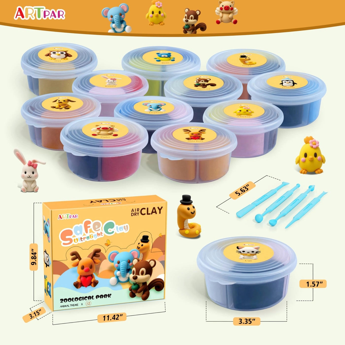 Air-Dry Clay Kit - 12 piece(s)
