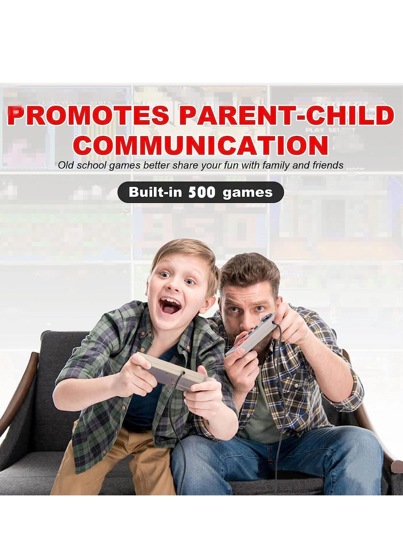 Classic Retro Mini Game Console - 500 Built-in Games 2 Controllers HDMI Port