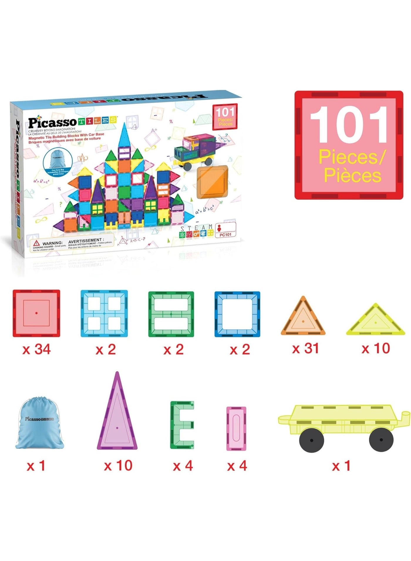 Magnetic 3D Blocks - Architecture 101 pcs