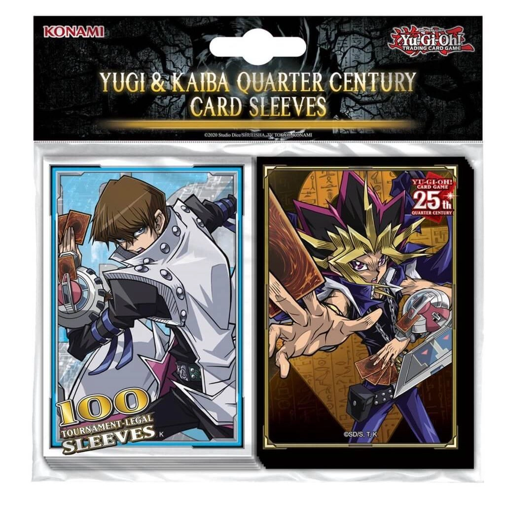 Yugi & Kaiba Quarter Century Card Sleeves - 100pcs Double Pack
