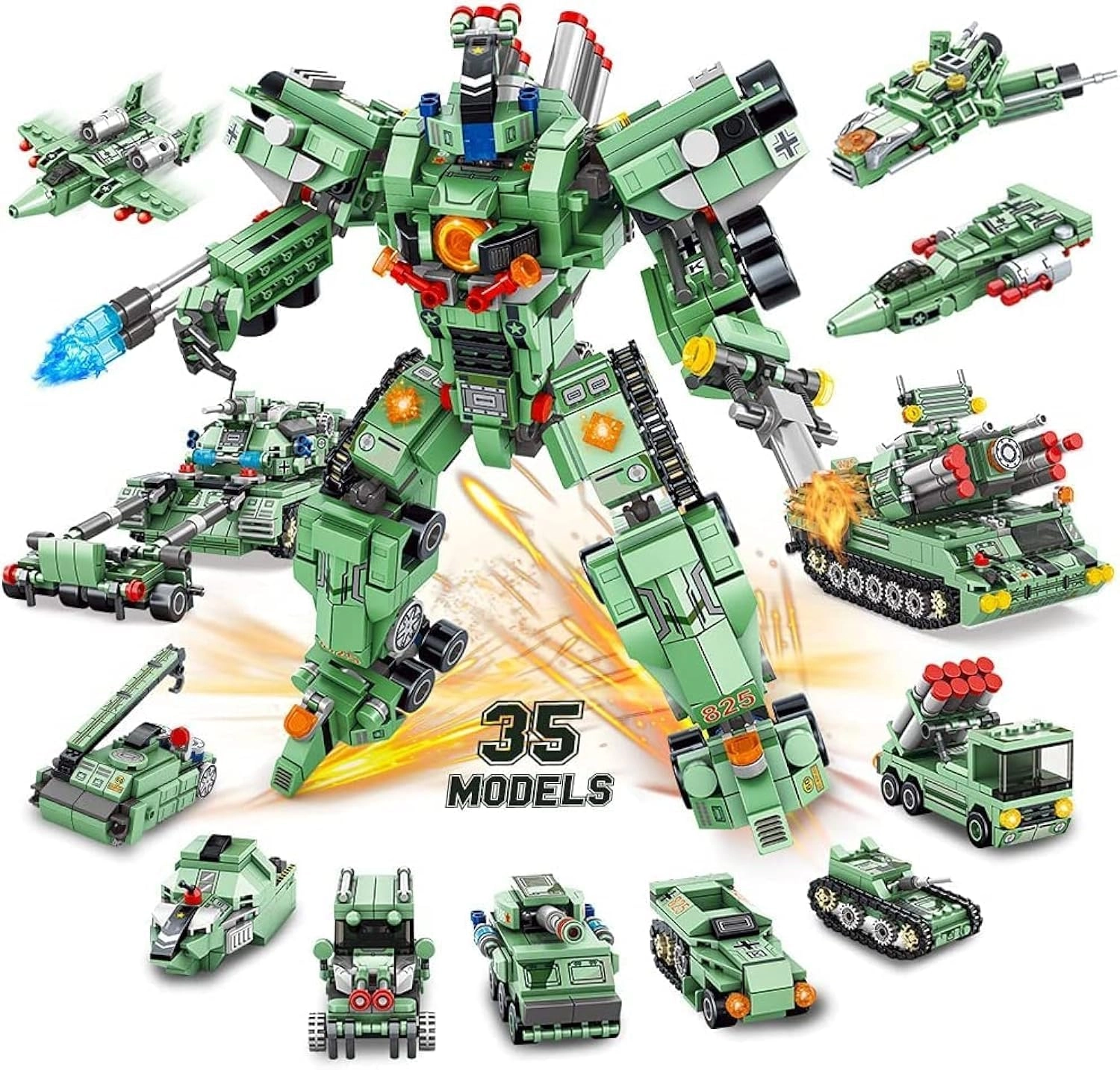 Generic Robot Building Kit - 35-in-1 832 pcs for ages 6 months+