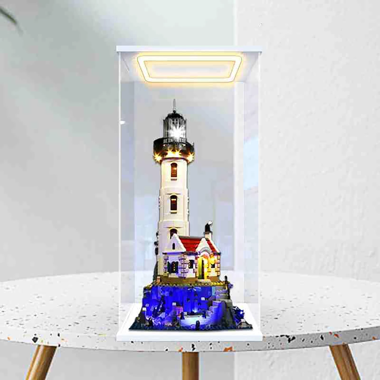 bodamaike Display Case - Compatible with 21335 Dustproof Elegant Model with White Backlight (Display Case Only)