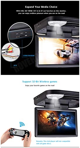 Car Roof Mount DVD Player - 15.6 Inches