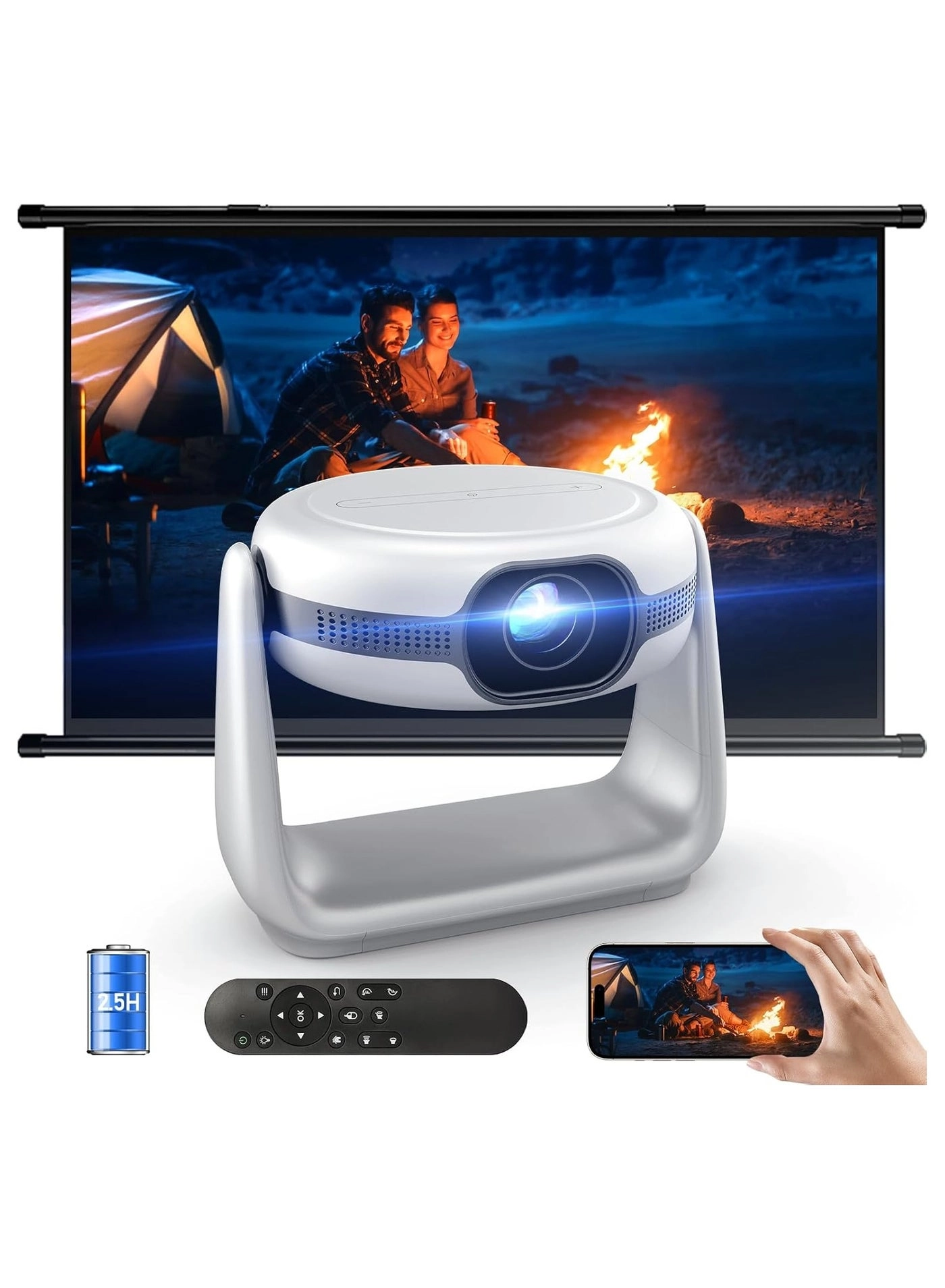 shopi.ae Battery Projector Outdoor 4K