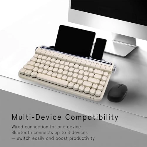 Retro Typewriter Keyboard - Wired/Wireless