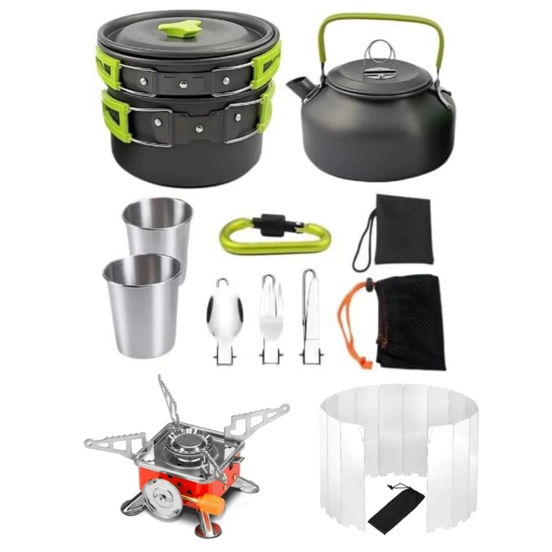dpcr Camping Cooking Set - 15-piece 2 Litres
