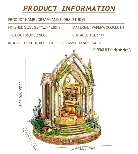 DIY Book Nook Kit - FLOWER HOUSE BOOKNOOK 1/32