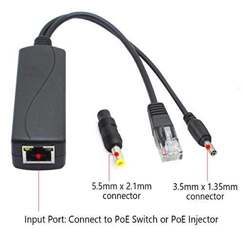 PoE Splitter - 44-56V 12W IEEE 802.3af 10/100Mbps