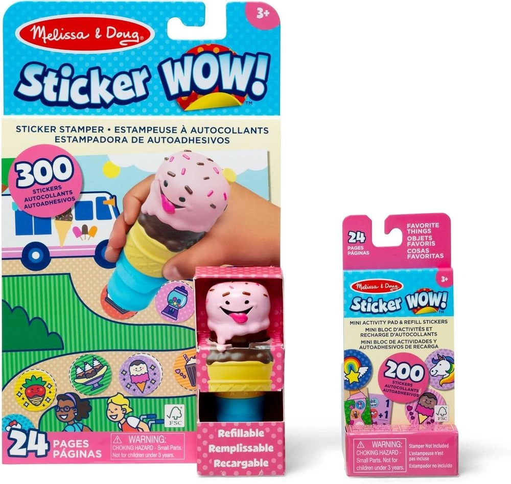 Ice Cream Activity Sticker Book Sticker Stamper 300 pcs