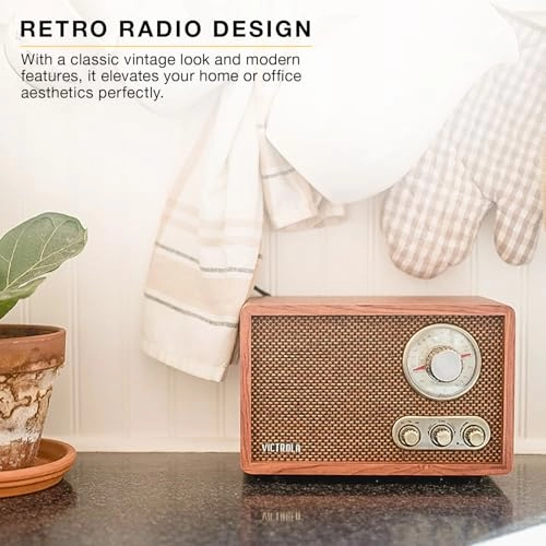 Retro Wood Bluetooth AM/FM Radio