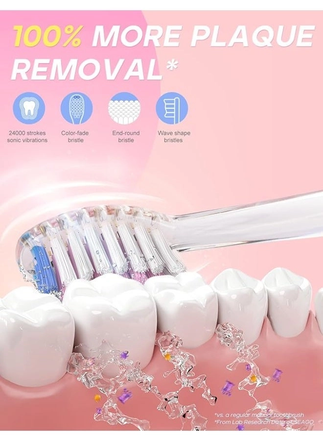 SG-2159 - 8 Soft Toothbrush Heads LED Light 2-Minute Timer