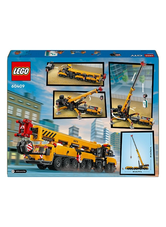 City Mobile Construction Crane - 4 Minifigures Long Extendable Boom