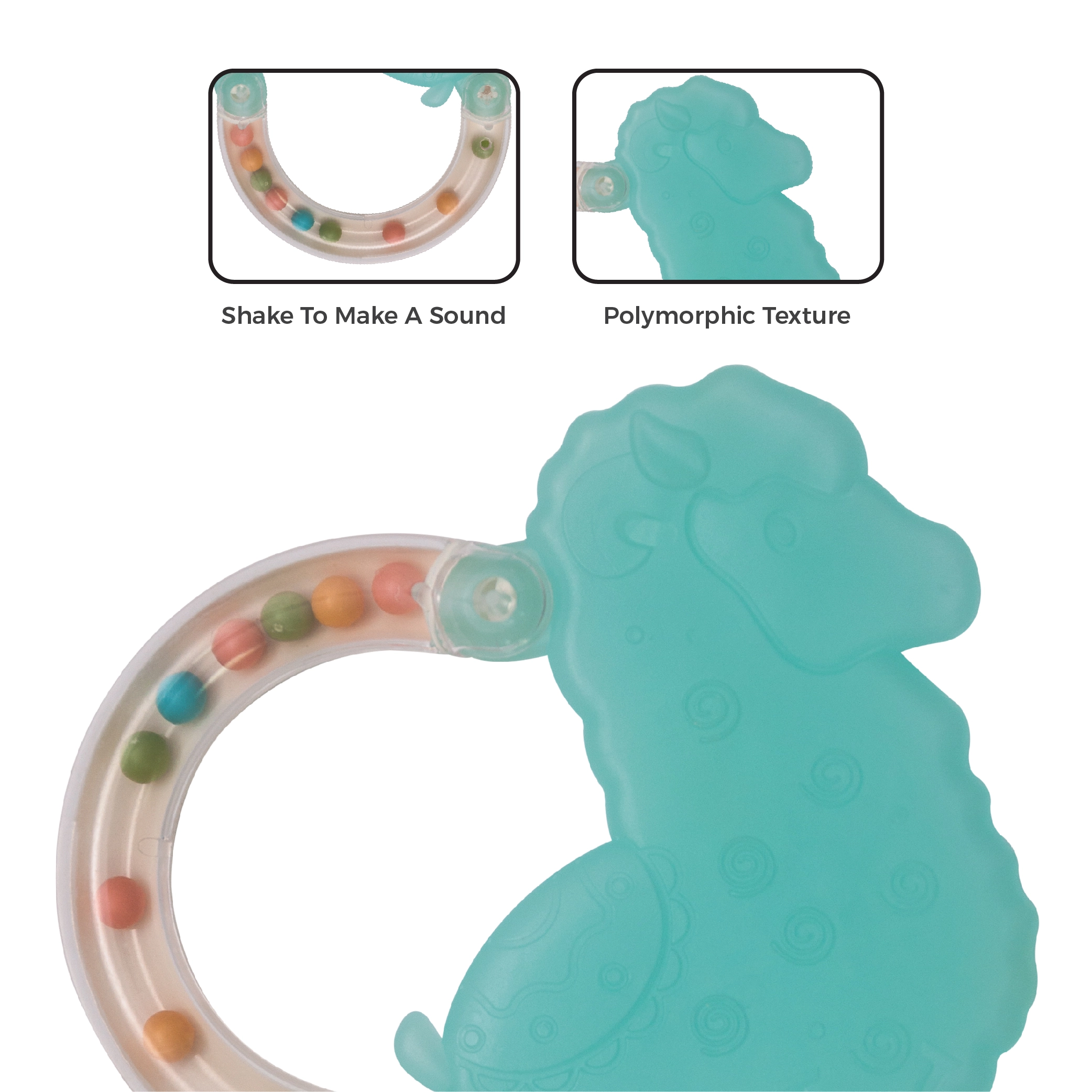 Soft Rattle Plush Toy - 3 to 24 Months fabric