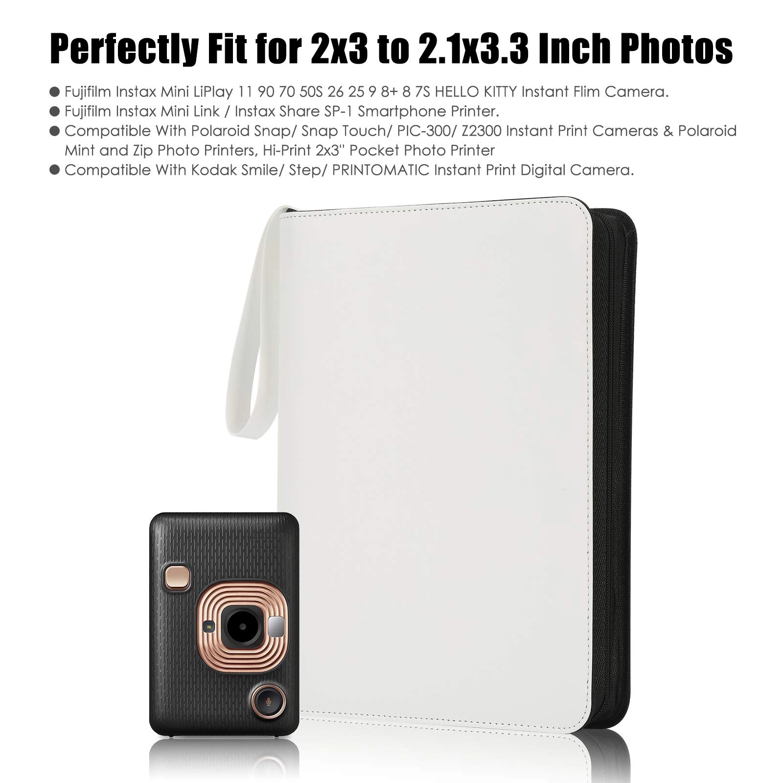 2x3" 540 Pockets Faux Leather Photo Album