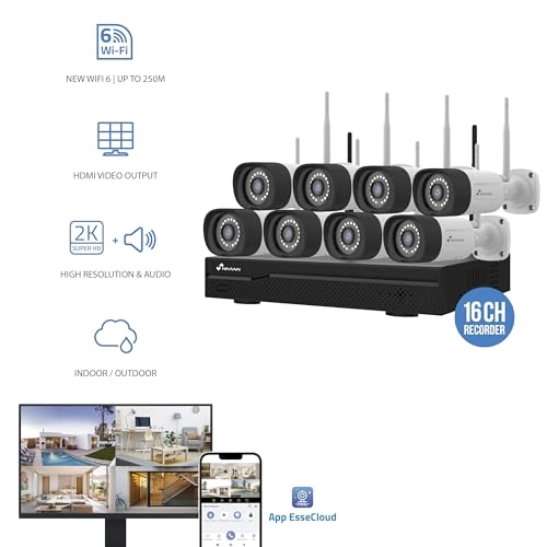 SuperHD WiFi Cameras Kit - 8 Cameras 16 Channels 2K