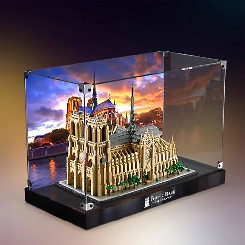 Acrylic Display Case - 21061 45 x 25 x 35 cm Black Base (2mm)