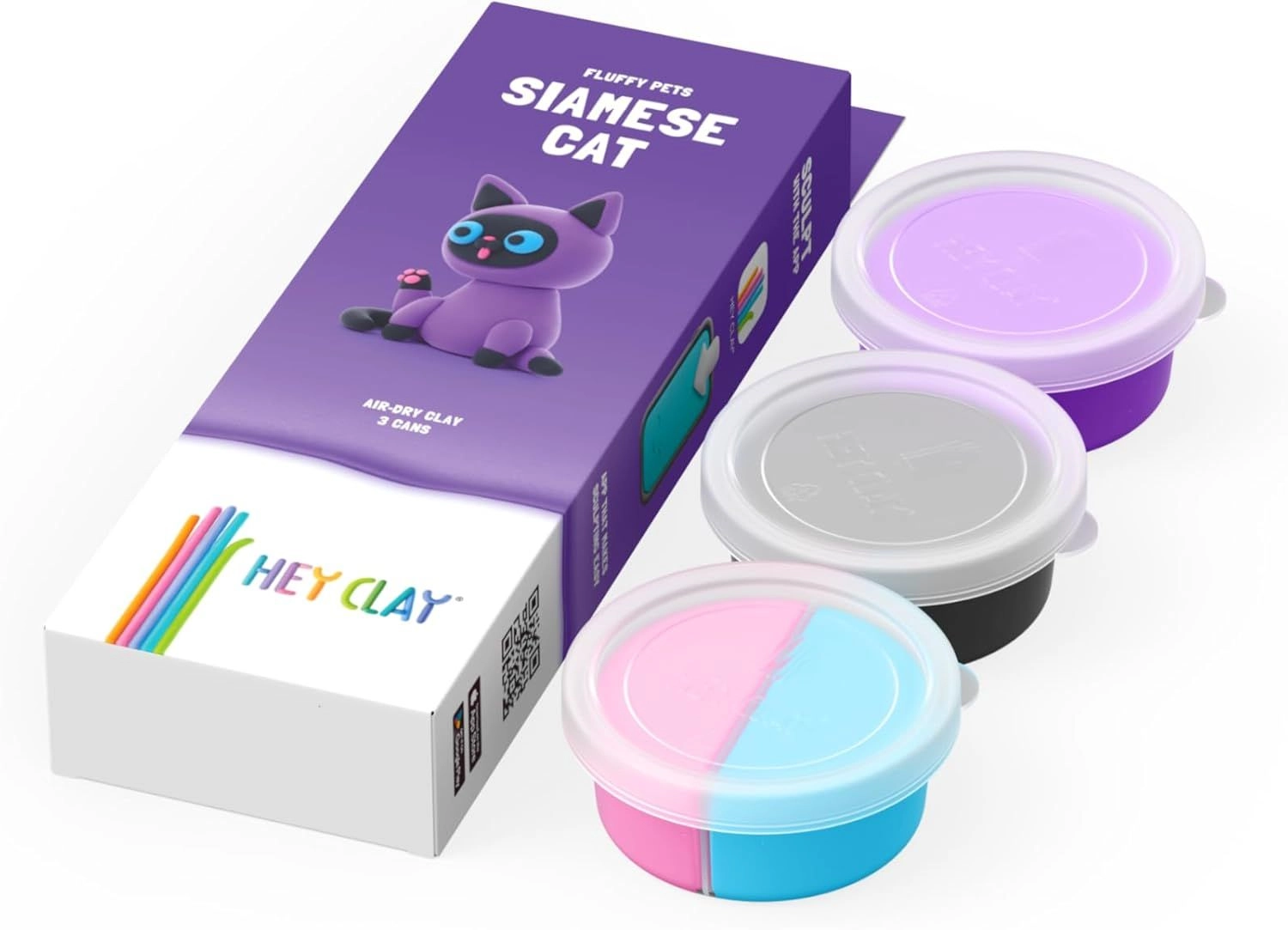 HEY CLAY Fluffy Pets SIAMESE CAT - 3+ years