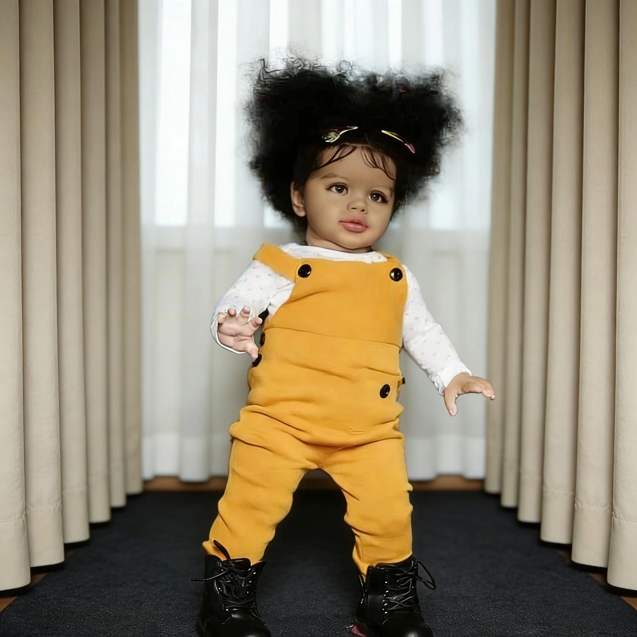 Pippa Reborn Baby Doll - 26 inch Cotton Vinyl Hand-rooted Curly Hair Ages 3+