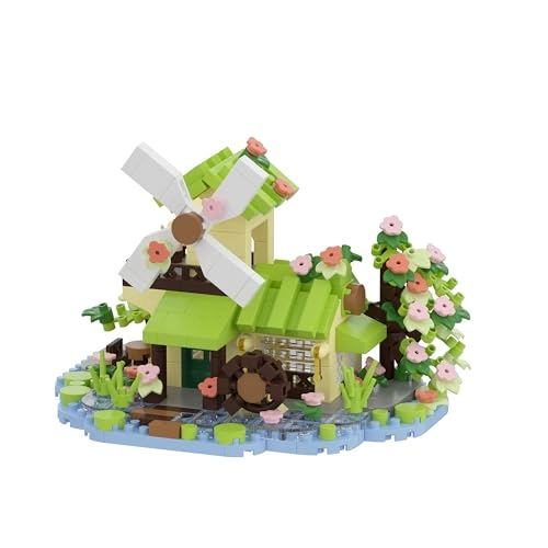 Spring Windmill Cottage - 1 pcs Floral Micro Blocks
