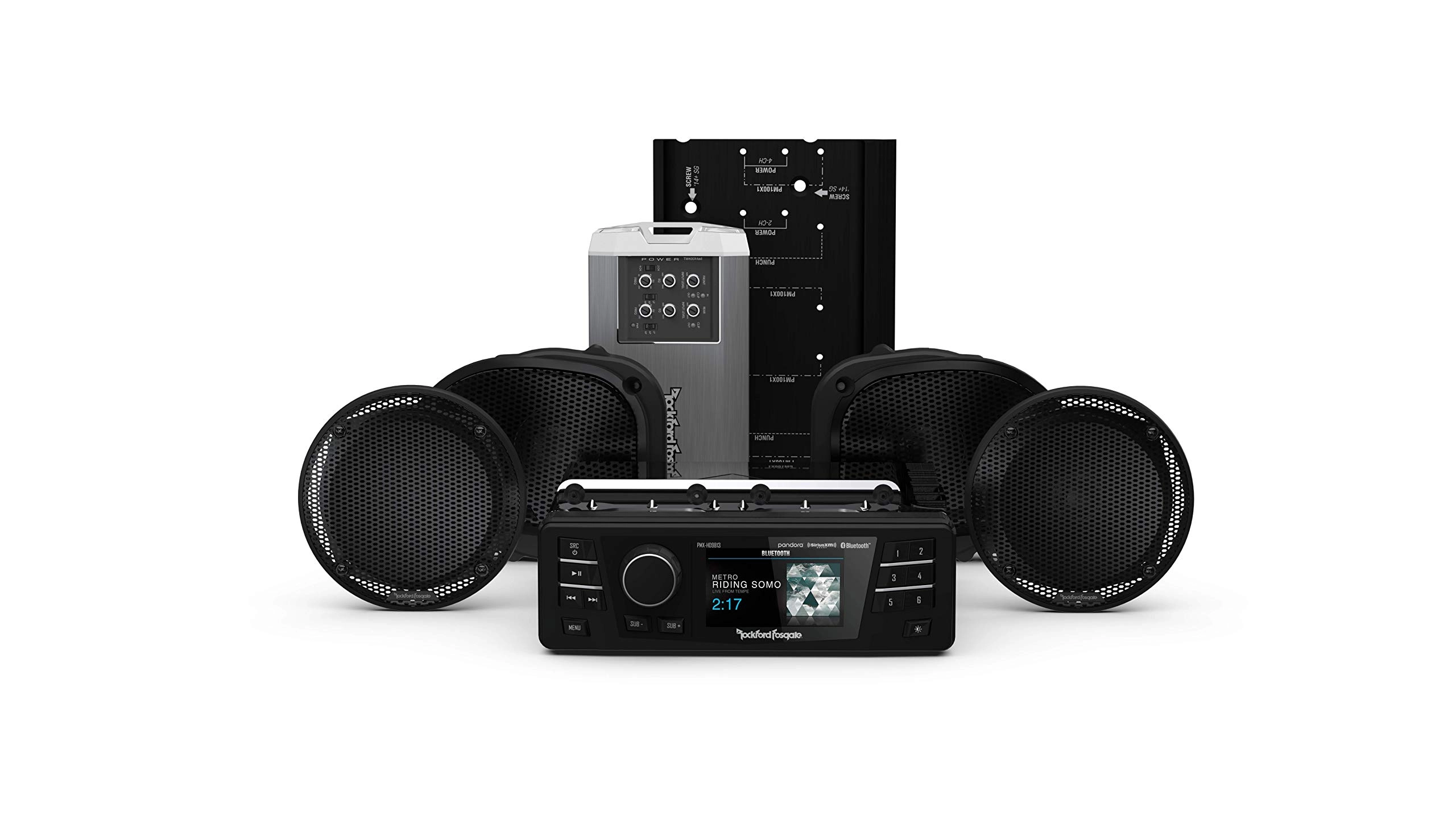 Rockford Fosgate PMX-HD9813 + TMS6RG - Four Speakers + TMS5 + TM400X4ad