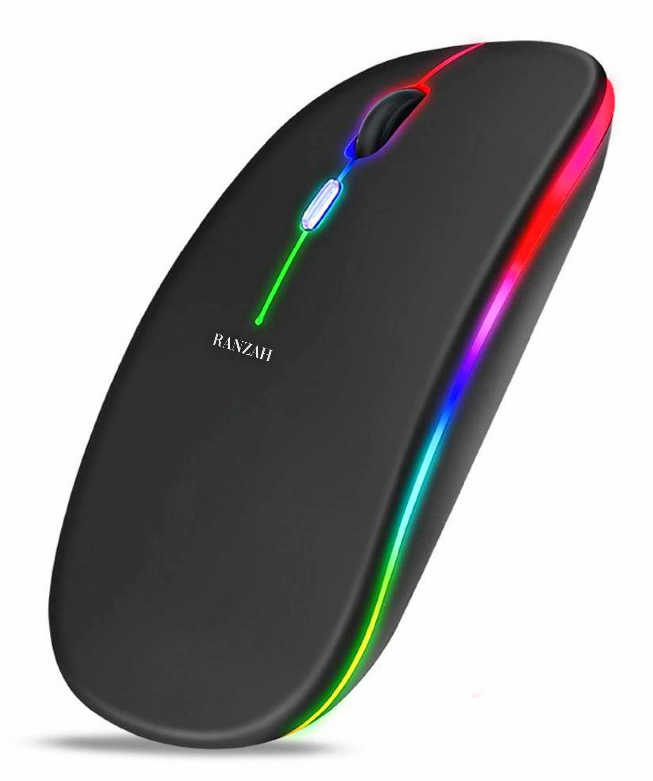 RANZAH Rechargeable Noiseless LED Mouse - Wireless
