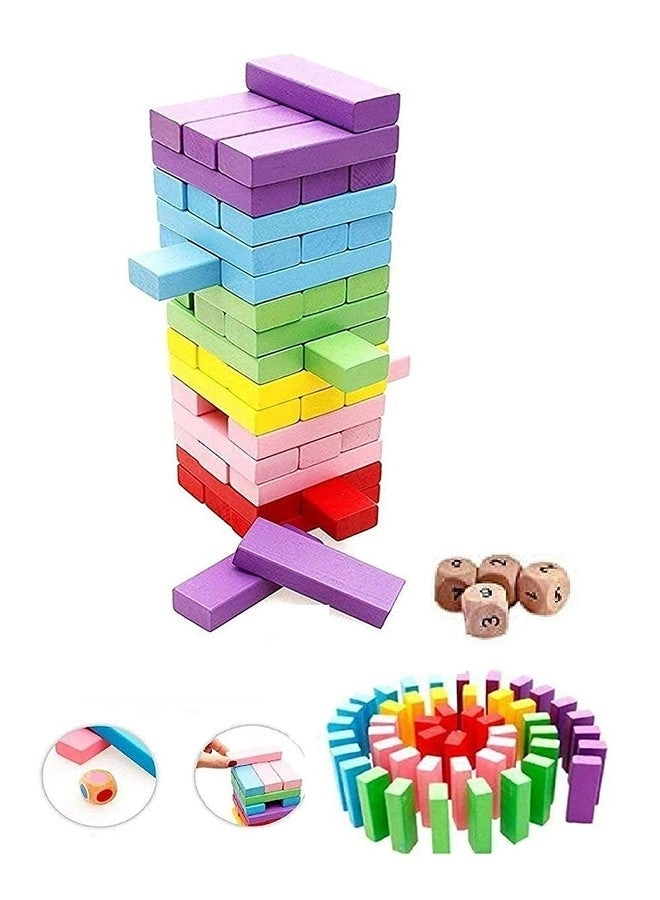 Kids Mandi Wooden Blocks - 54pcs
