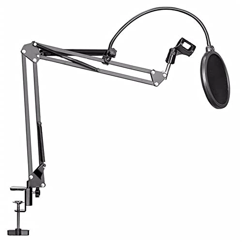 Mic Stand + Mic Clip Holder + Table Mounting Clamp + Pop Filter
