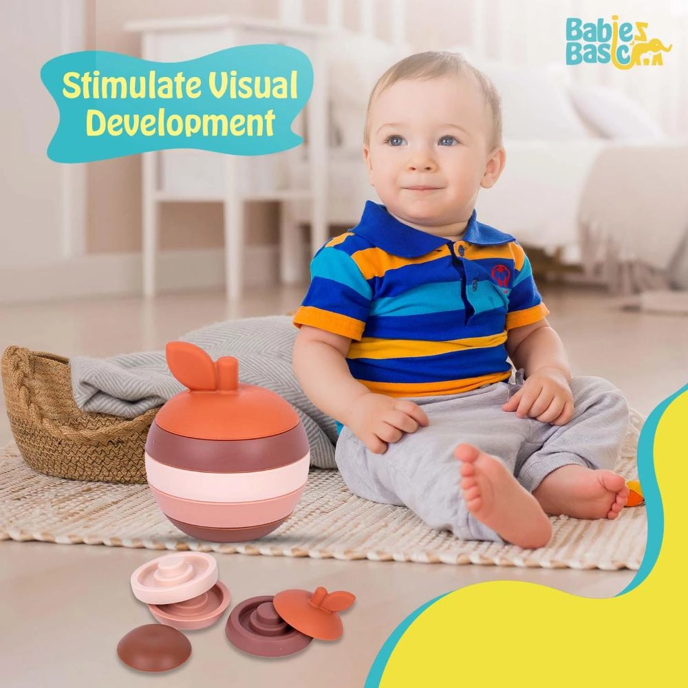 Silicone Stacking Toy - Suitable for 6 months to 4 years
