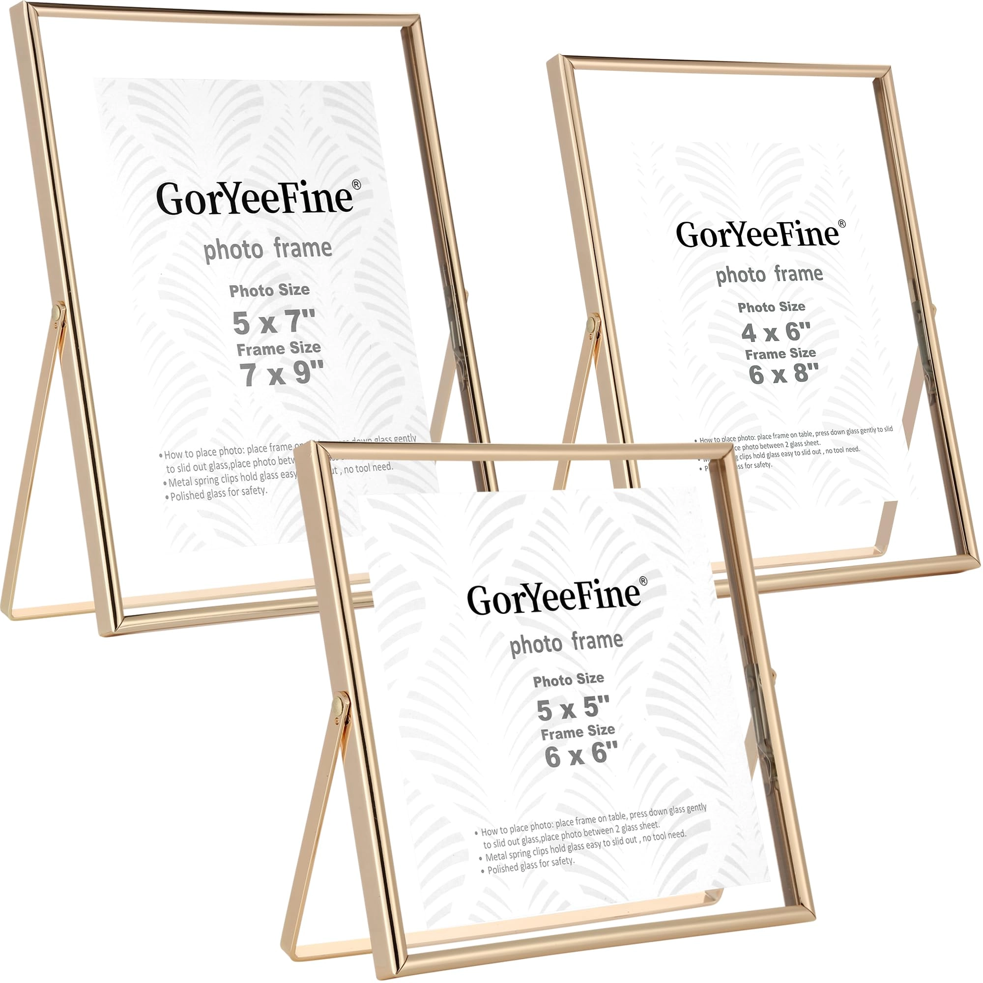 Floating Picture Frames - 4x4'' 4x6'' 5x7''