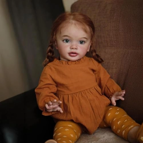 Pippa Reborn Baby Doll - 26 inch Cotton Vinyl Hand-rooted Curly Hair Ages 3+