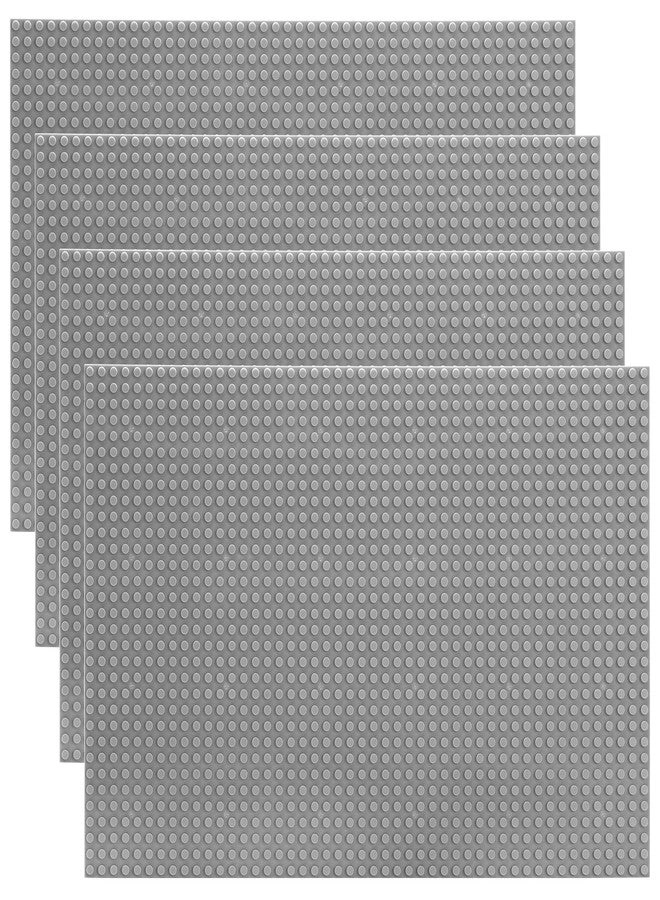 ZENFUN Baseplates - 4 Pack 10'' x 15''/25.5x38 CM Grey