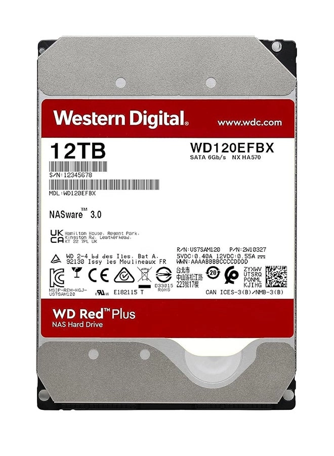 WD Red Plus 3.5" 7200rpm 512MB SATA 6Gb/s (WD120EFBX) - 12TB