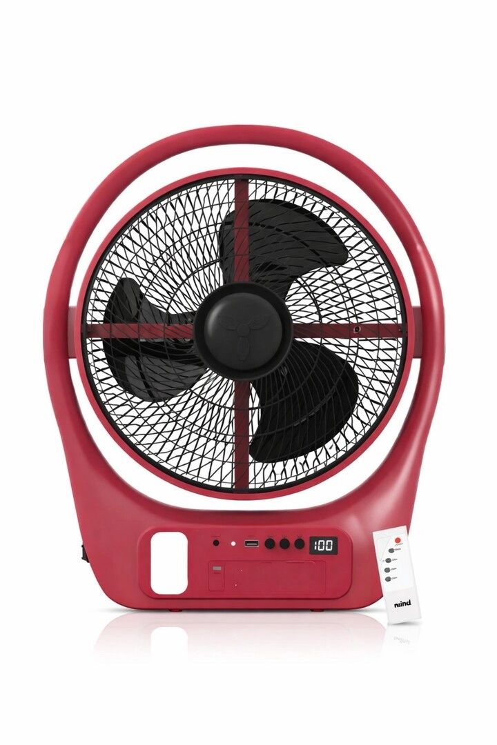 Veltric Portable Rechargeable Box Fan - 3 Speed 90 LED Solar Powered