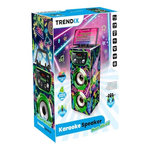 Neon World Karaoke Speaker - 2 Microphones C/Light