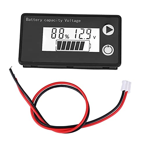 LCD Battery Capacity Indicator - DC8V-100V blue no alarm
