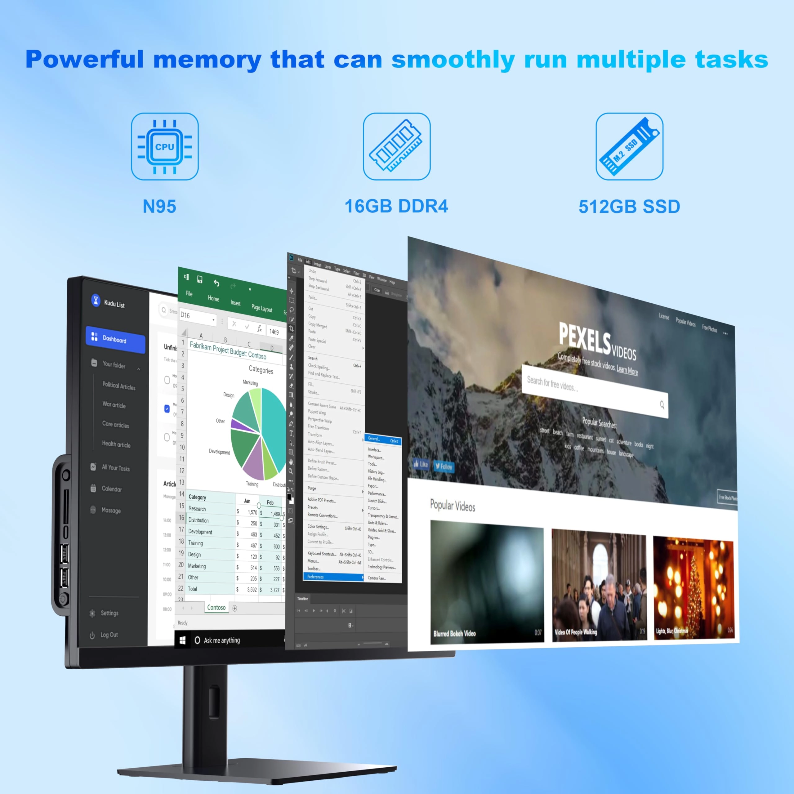 NX7PRO - 16 GB 27 Inches Quad-Core N95