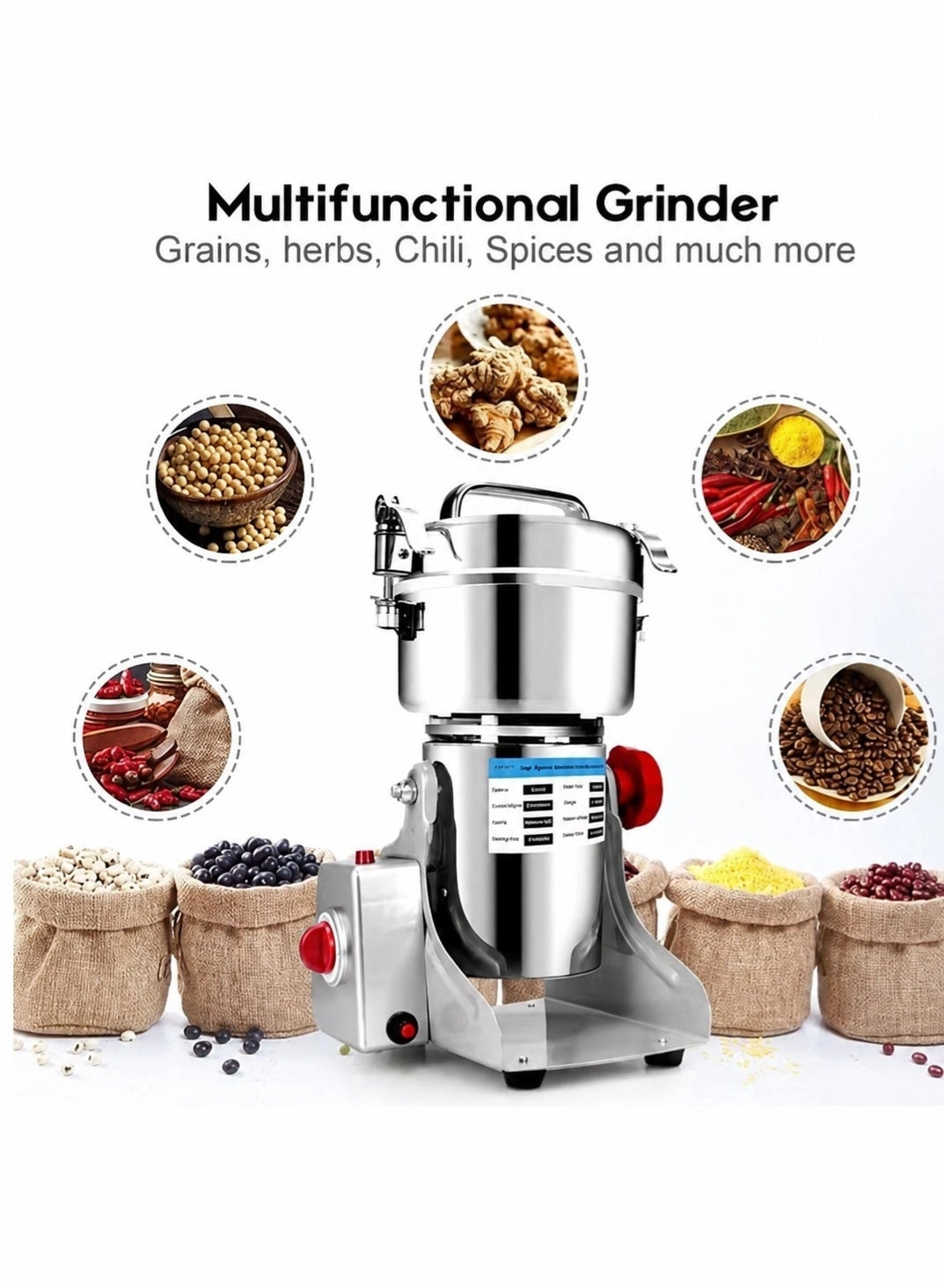 Electric Grinder - 304 Stainless Steel 36000 RPM