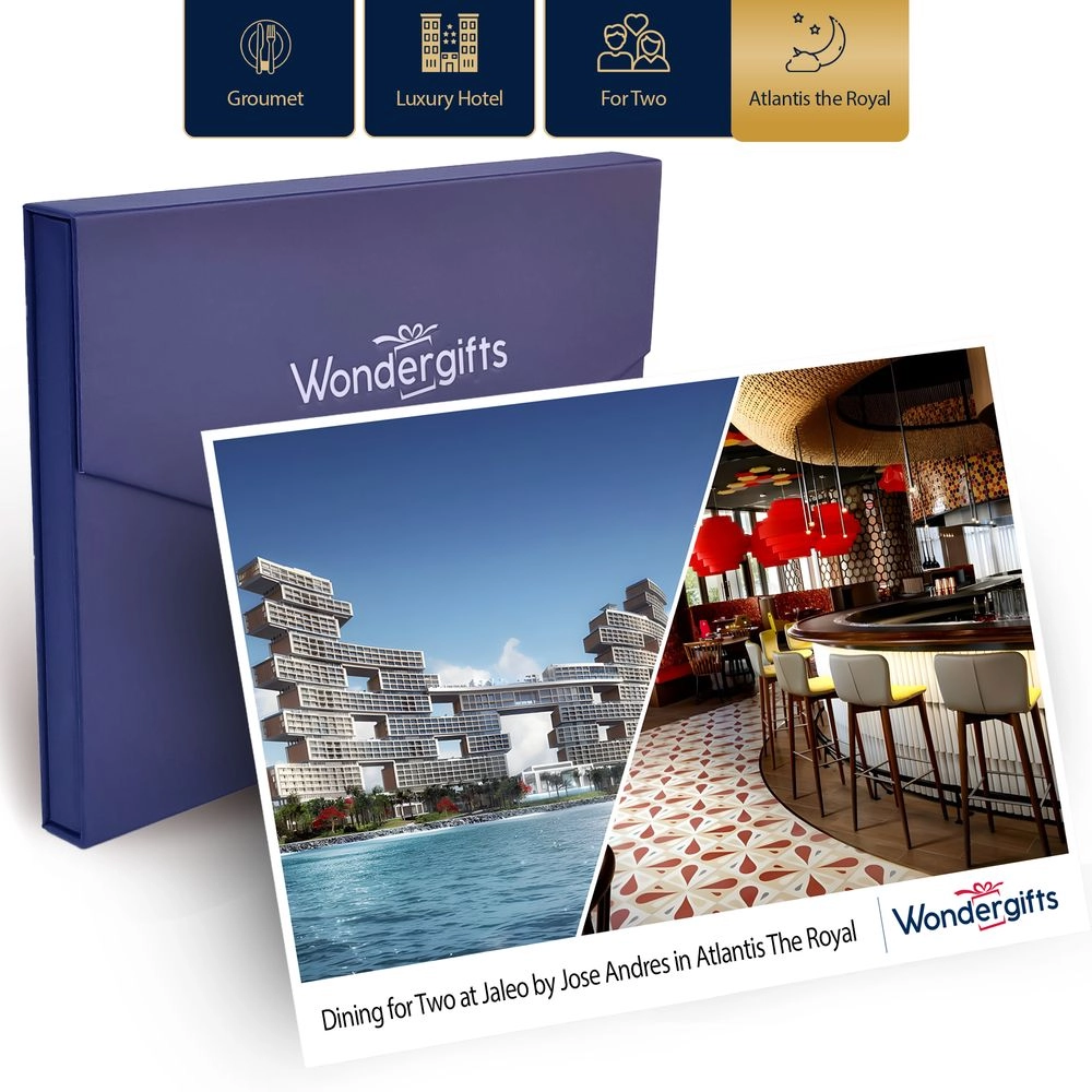 WONDERGIFTS Romantic Dinner for Two At Jaleo - Atlantis The Royal