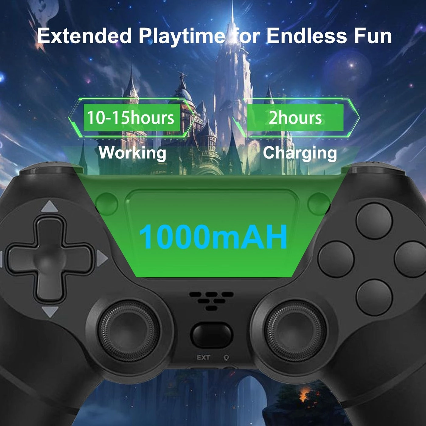 Wireless Game Controller - Black Steam/PS-4/Android/iOS Pack