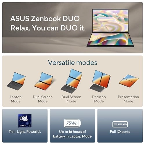 Zenbook DUO UX8406CA-PS99T - 14'' Core Ultra 9 285H 32GB DDR5 1TB SSD