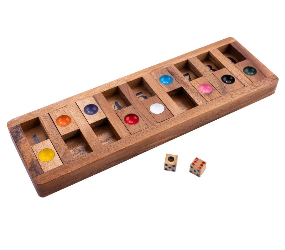 Shut the box - Eco Acacia Wood Family Game