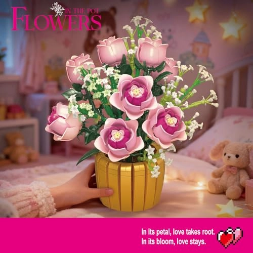 Eternal Pink Rose - 1056pcs
