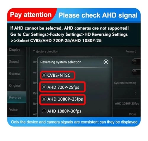 Intelligent Dynamic Trajectory Car Rear View Camera - Night Vision Wire 4K AHD 1080P